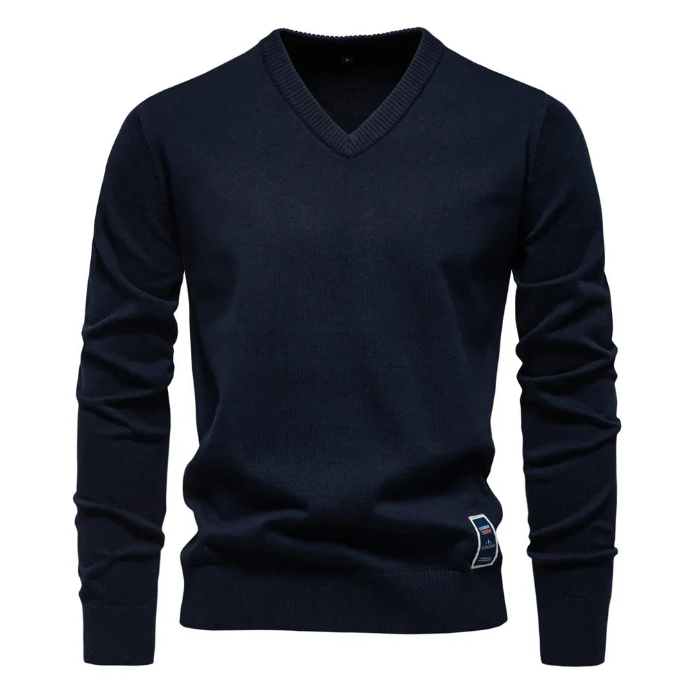 Klassischer Merino‑V‑Ausschnitt