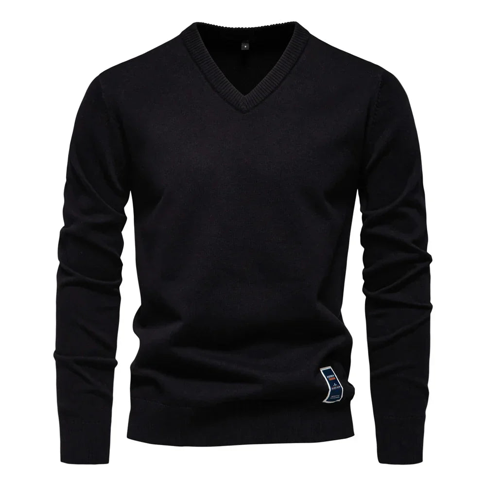 Klassischer Merino‑V‑Ausschnitt