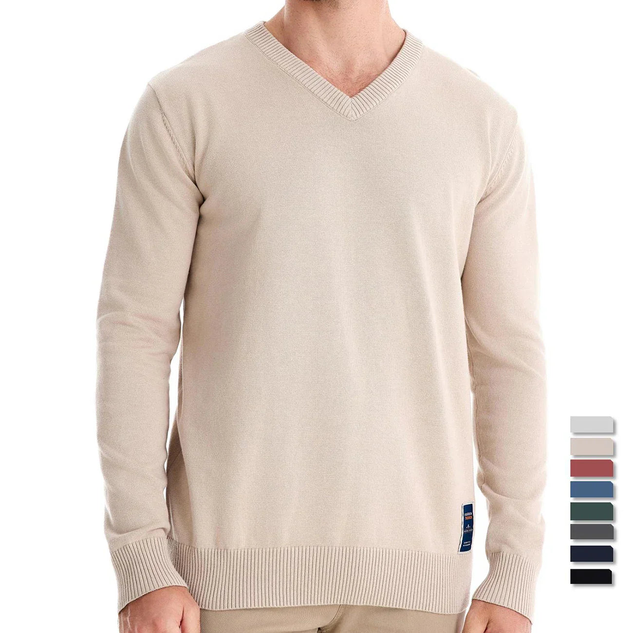 Klassischer Merino‑V‑Ausschnitt