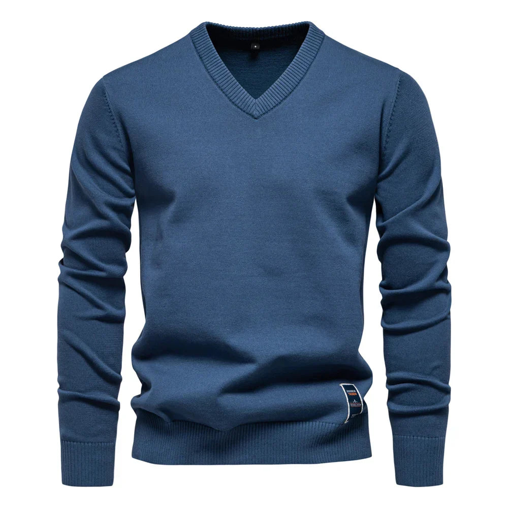 Klassischer Merino‑V‑Ausschnitt